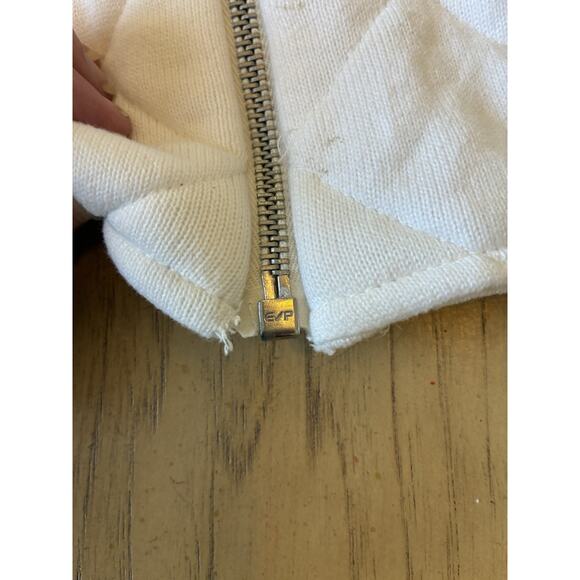 VTG RALPH LAUREN QUILTED FLEECE FUR Collar Hollywood Glam Corporate Ivory RARE M - Picture 16 of 16